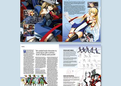 Anime BlazBlue magazine spread